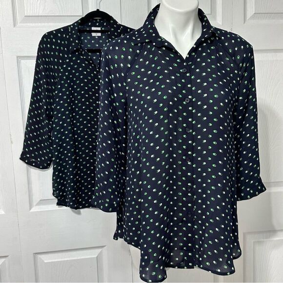 CABI Blue Button Up Blouse Lot of 2 Cabi Blue Blouse - Picture 1 of 10
